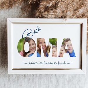 Personalisiertes Fotobild Beste Oma mit Fotos im OMA Schriftzug