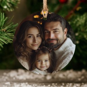 Personalisierter Weihnachtsanhänger mit Fotodruck