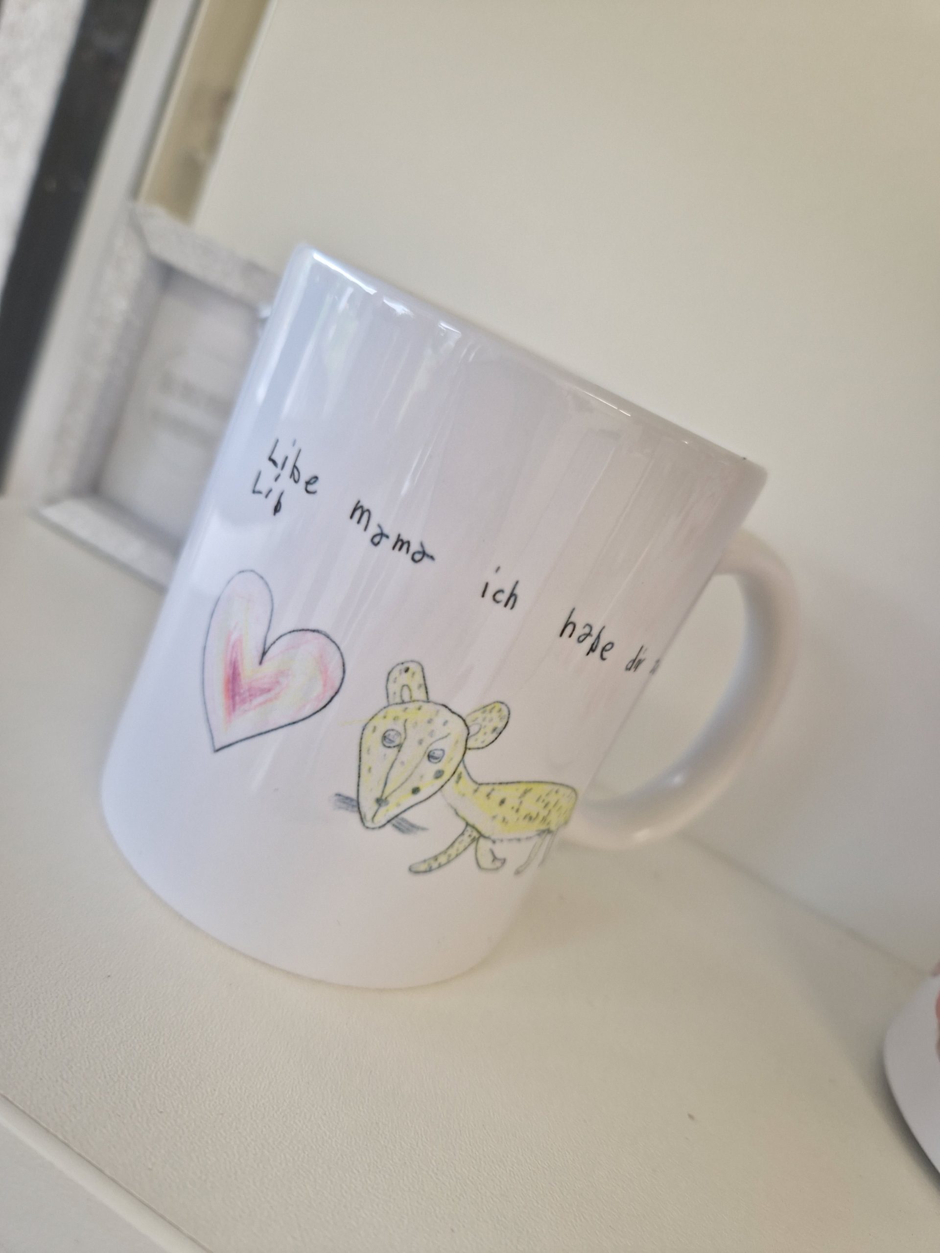 personalisierte Tasse mit Kinderzeichnung- Ideal Muttertagsgeschenk
