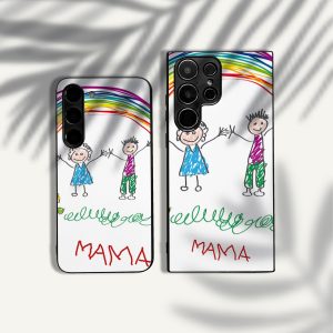 personalisierte Handyhülle mit Kinderzeichnung – Muttertagsgeschenk
